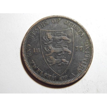 Jersey 1/12 Shilling 1877 H RR XF č12580