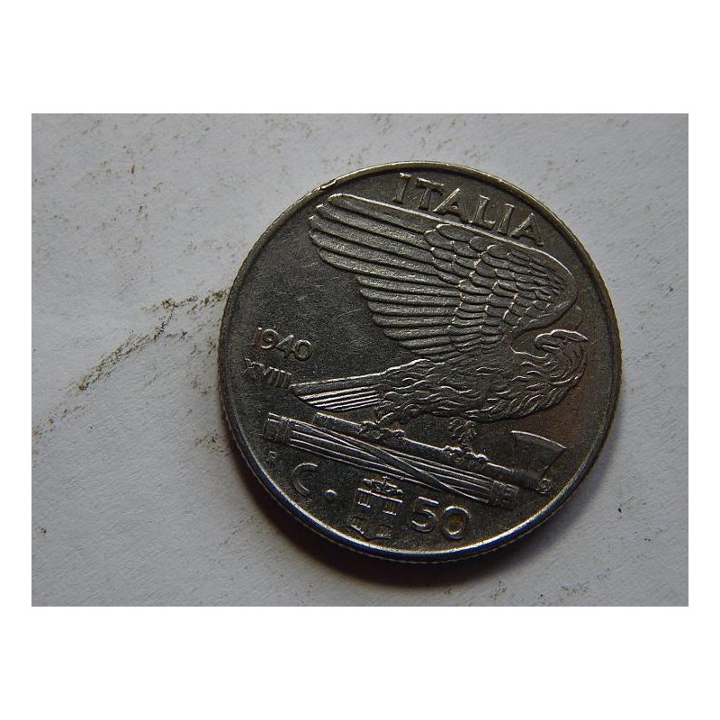 Itálie 50 Centesimi 1940 Magnetická XF č33953 Itálie 50 Centesimi 1940 Magnetická XF č33953