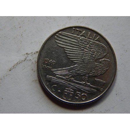 Itálie 50 Centesimi 1940 Magnetická XF č33953
