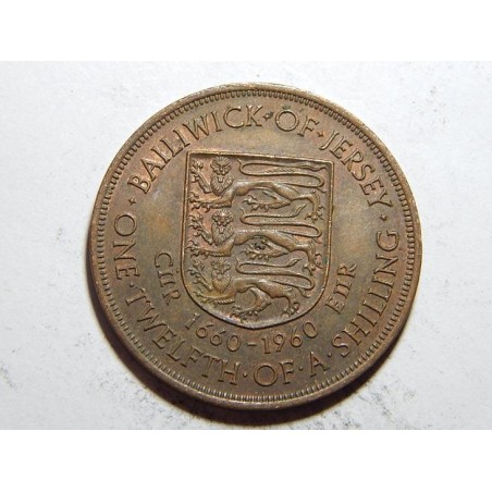 Jersey 1/12 Shilling 1960 XF-UNC č12114