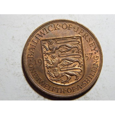 Jersey 1/12 Shilling 1957 UNC č12180