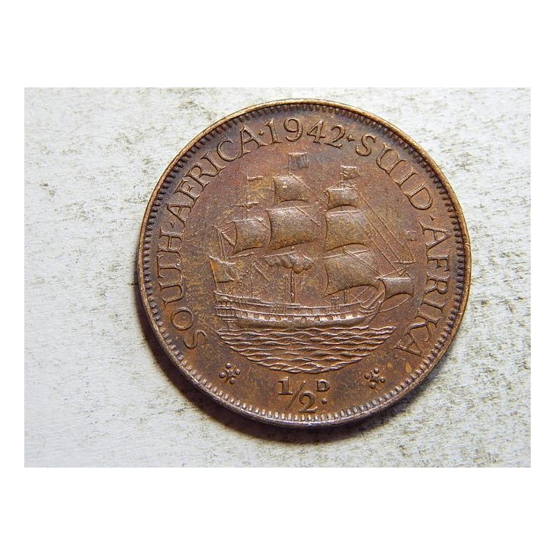 Jižní Afrika ½ Penny 1942 XF č36256 Jižní Afrika ½ Penny 1942 XF č36256