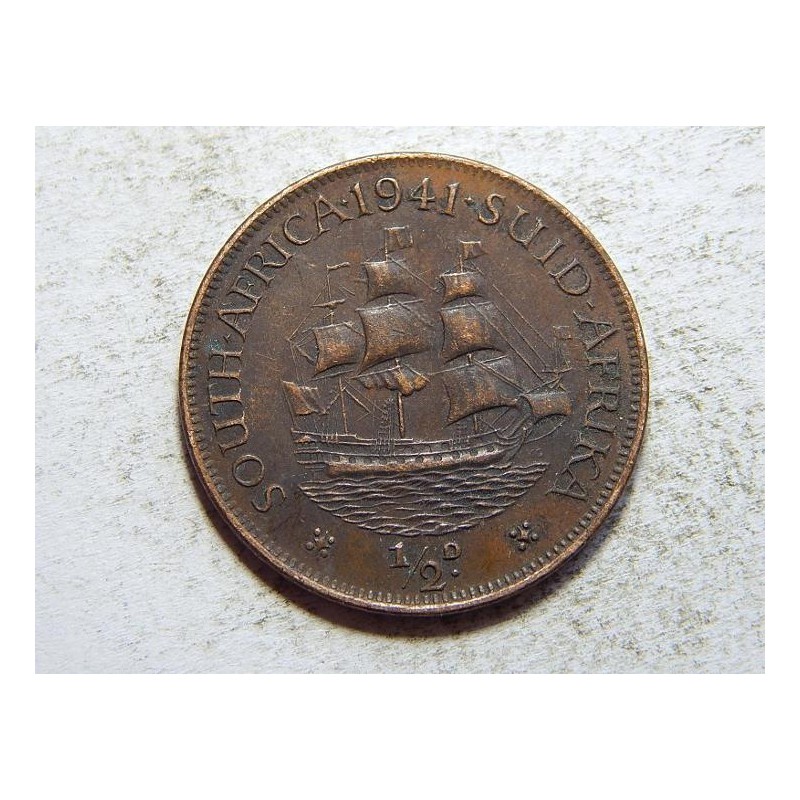 Jižní Afrika ½ Penny 1941 XF č36244 Jižní Afrika ½ Penny 1941 XF č36244