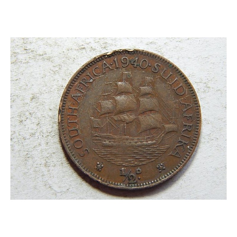 Jižní Afrika ½ Penny 1940 R F-VF č36200 Jižní Afrika ½ Penny 1940 R F-VF č36200