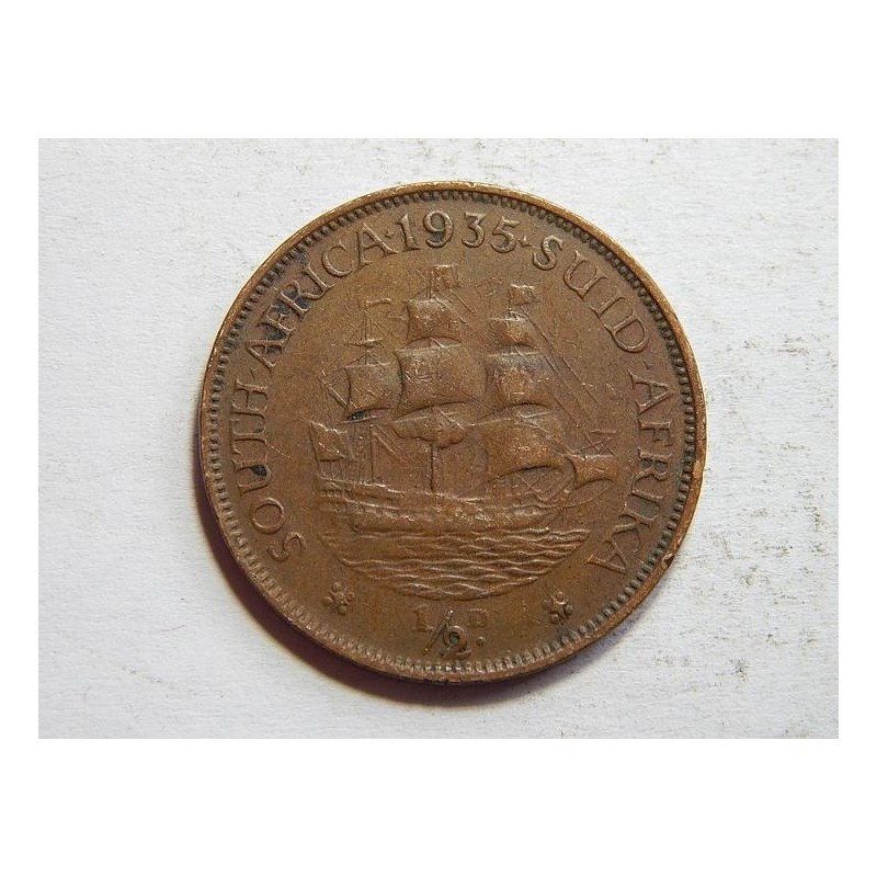 Jižní Afrika ½ Penny 1935 RR VF-XF č36060 Jižní Afrika ½ Penny 1935 RR VF-XF č36060