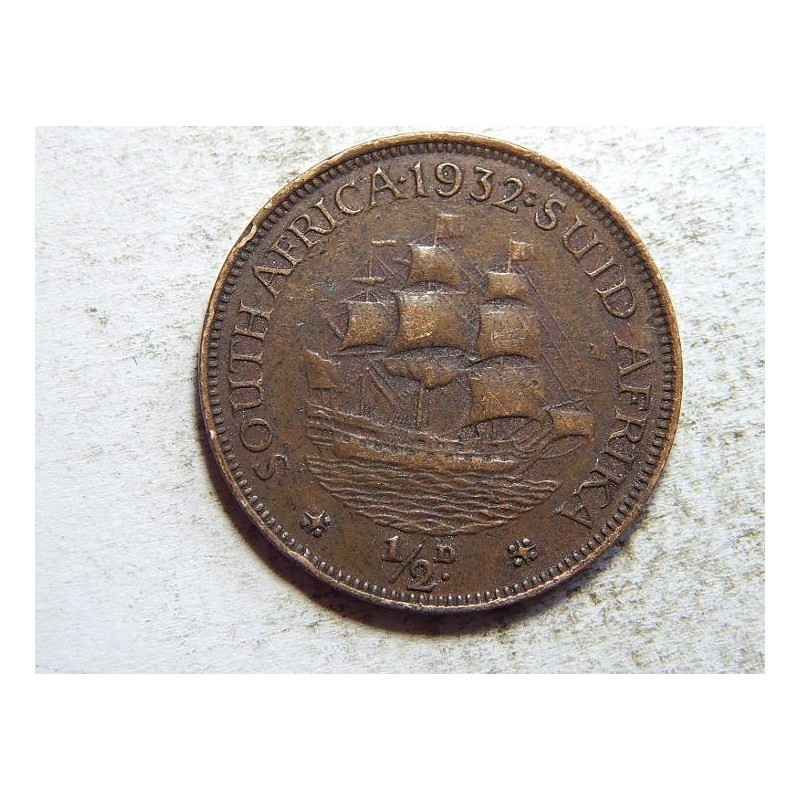 Jižní Afrika ½ Penny 1932 RR VF-XF č36264 Jižní Afrika ½ Penny 1932 RR VF-XF č36264