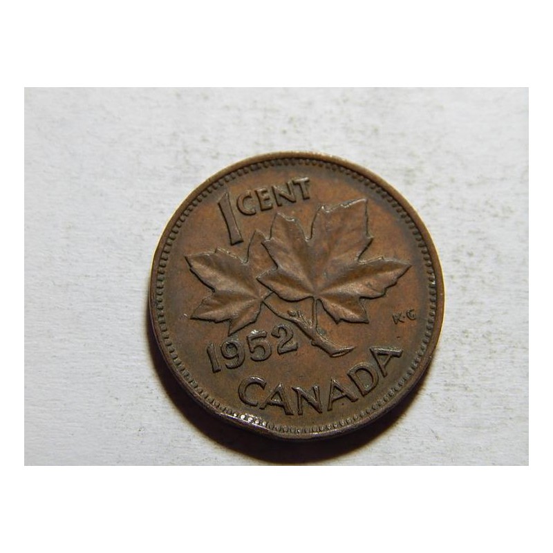 Kanada 1 Cent 1952 VF č35218 Kanada 1 Cent 1952 VF č35218