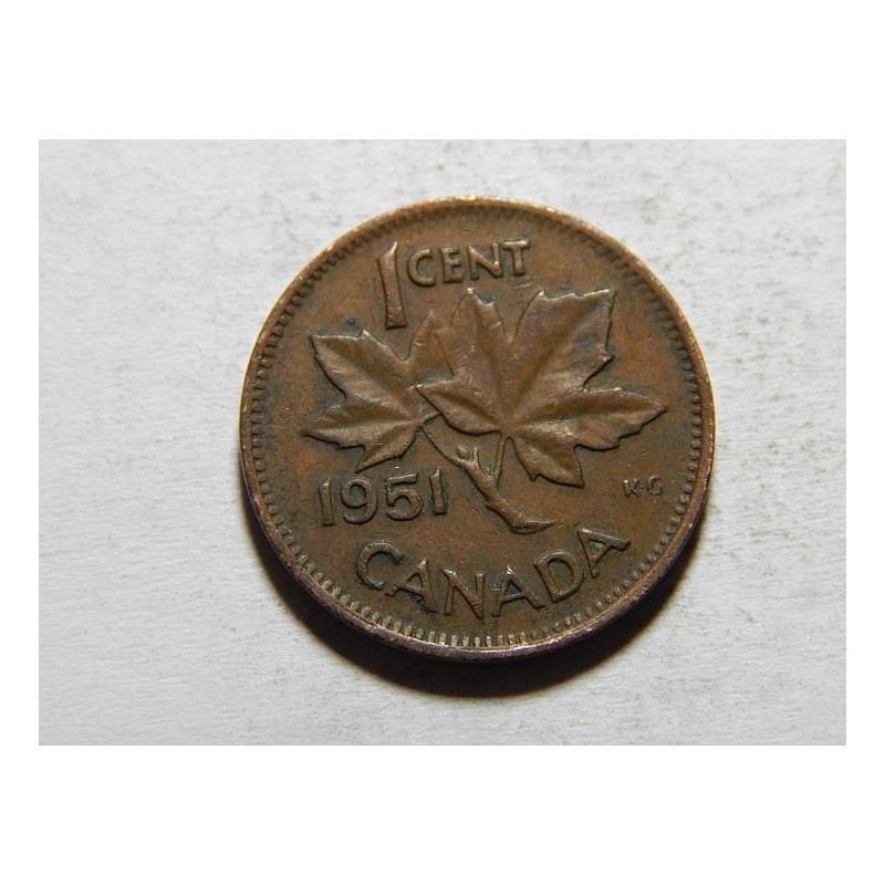 Kanada 1 Cent 1951 XF č35221 Kanada 1 Cent 1951 XF č35221