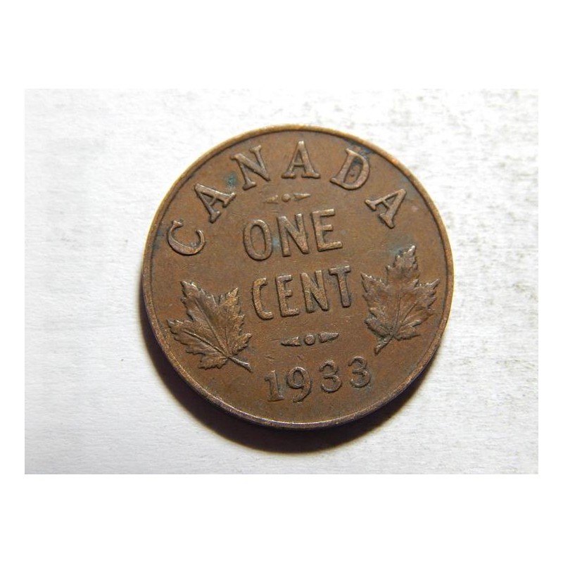 Kanada 1 Cent 1933 XF č35240 Kanada 1 Cent 1933 XF č35240