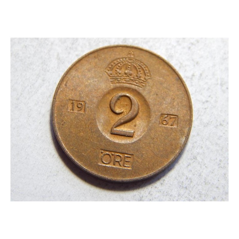 Švédsko 2 Öre 1967 U XF č26711 Švédsko 2 Öre 1967 U XF č26711