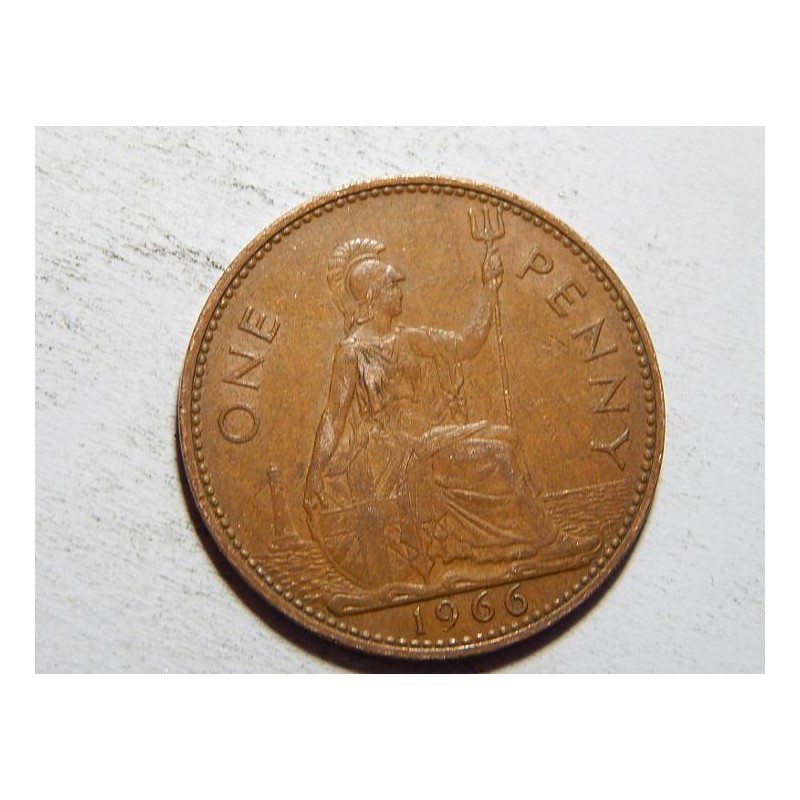 Anglie 1 Penny 1966 XF č33406 Anglie 1 Penny 1966 XF č33406