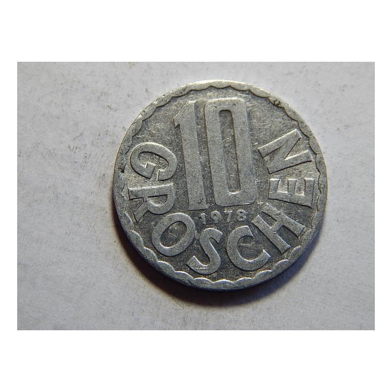 Rakousko 10 Gröschen 1978 XF č26274 Rakousko 10 Gröschen 1978 XF č26274