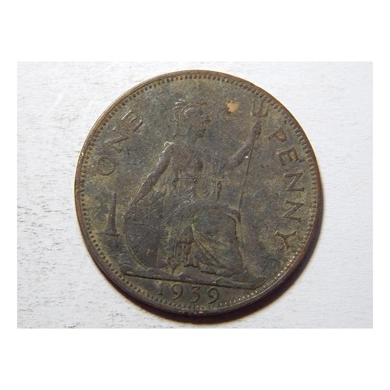 Anglie 1 Penny 1939 F-VF č33233 Anglie 1 Penny 1939 F-VF č33233