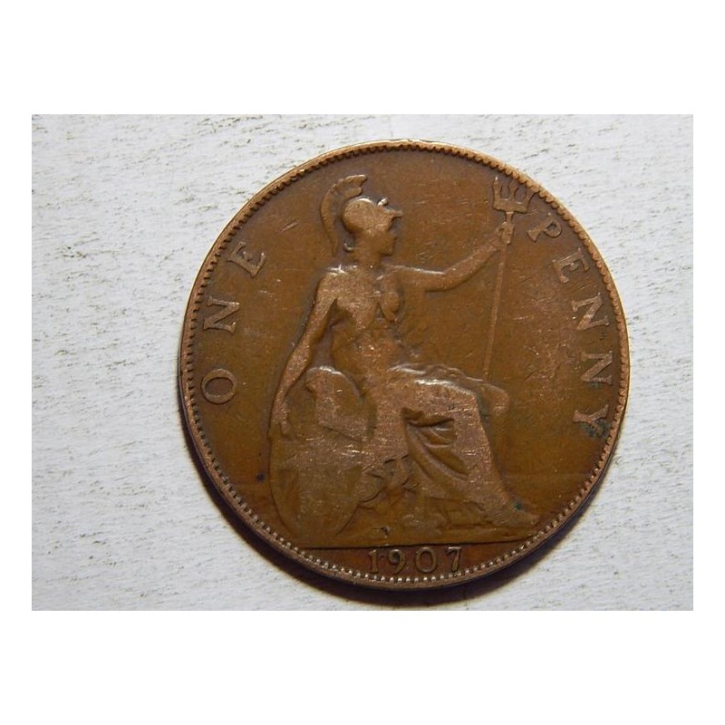 Anglie 1 Penny 1907 VF č33527 Anglie 1 Penny 1907 VF č33527