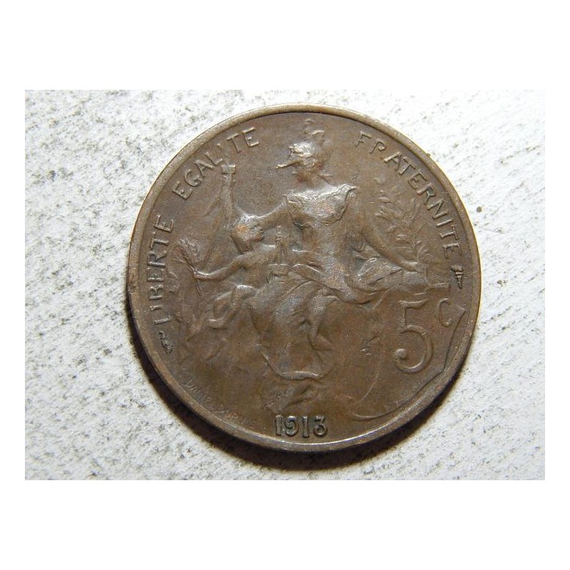 Francie 5 Centimes 1913 XF-UNC č37677 Francie 5 Centimes 1913 XF-UNC č37677