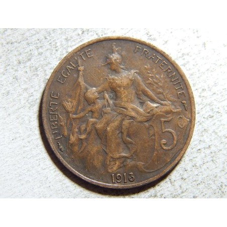 Francie 5 Centimes 1913 XF č37606