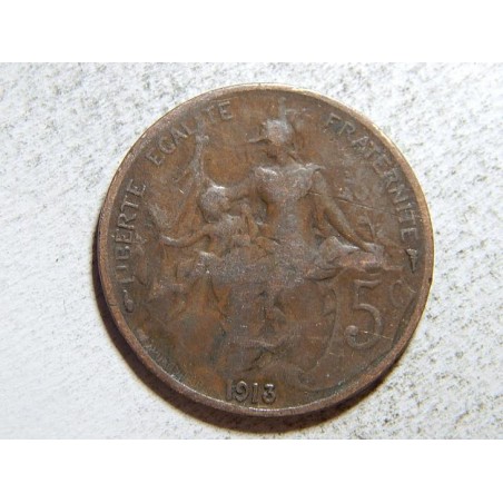 Francie 5 Centimes 1913 VF č37598