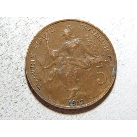 Francie 5 Centimes 1912 XF č37597