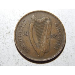 Irsko 1 Penny 1933 R XF-UNC č12503