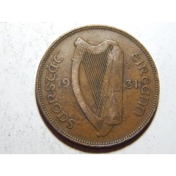 Irsko 1 Penny 1931 R VF-XF č12425