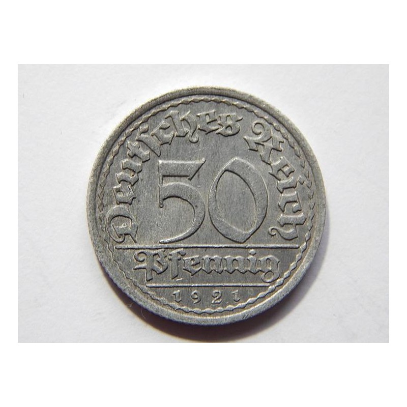 Německo Výmarsko 50 Pfennig 1922 F UNC 11020 Německo Výmarsko 50 Pfennig 1922 F UNC 11020