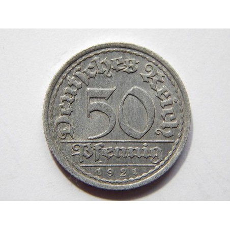 Německo Výmarsko 50 Pfennig 1922 F UNC 11020