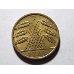 Německo Výmarsko 10 Reichspfennig 1935 J XF-UNC č22109