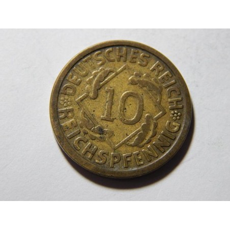 Německo Výmarsko 10 Reichspfennig 1924 J R XF č11951