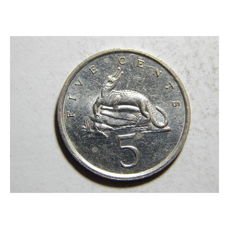 Jamajka 5 Cents 1989 XF č38746 Jamajka 5 Cents 1989 XF č38746