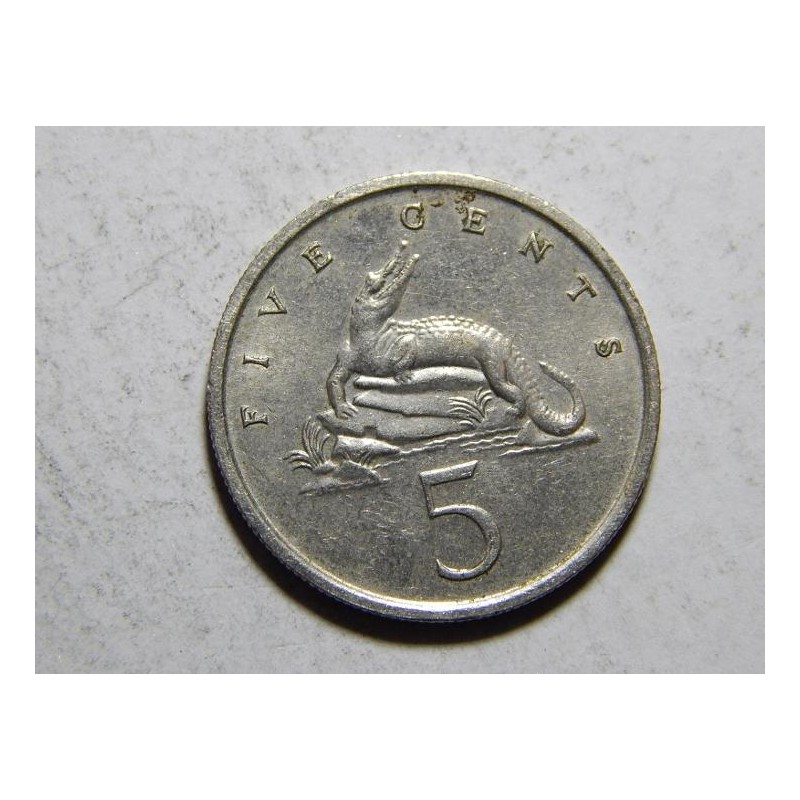 Jamajka 5 Cents 1987 XF č38756 Jamajka 5 Cents 1987 XF č38756
