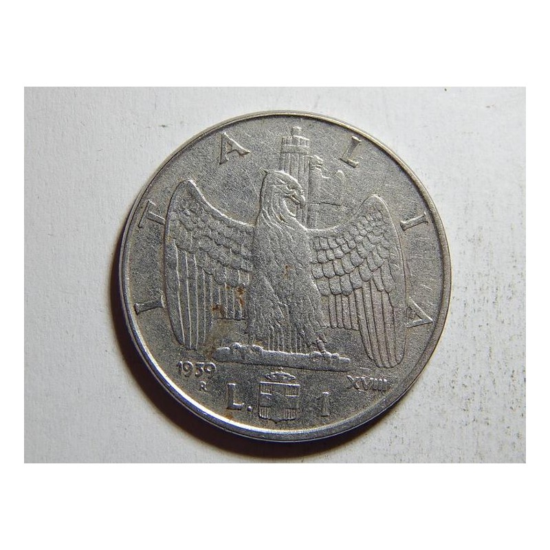 Itálie 1 Lire 1939R NEmagnetická XF č24067 Itálie 1 Lire 1939R NEmagnetická XF č24067