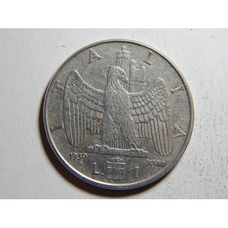 Itálie 1 Lire 1939R NEmagnetická XF č24067