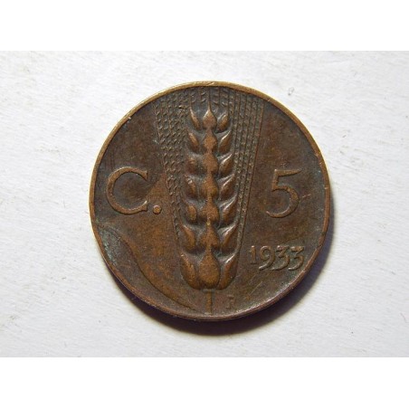 Italie 5 Centesimi 1933 R VF-XF č25138