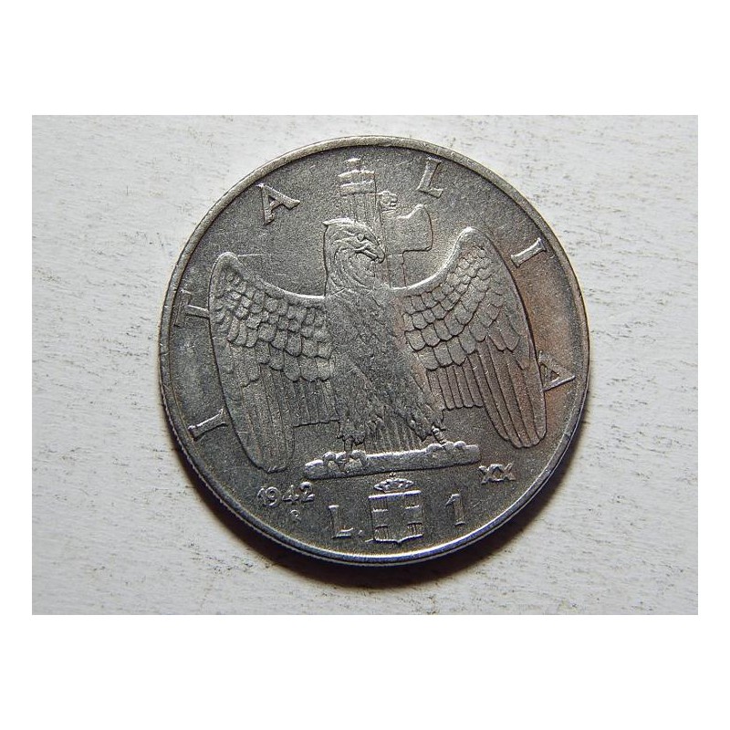Italie 1 Lira 1942 R (Magnetická) XF č33227 Italie 1 Lira 1942 R (Magnetická) XF č33227