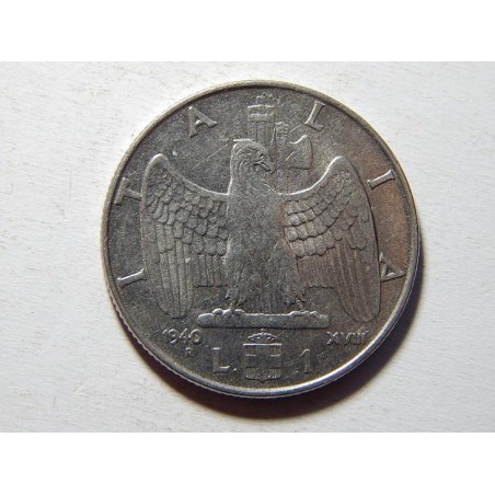 Italie 1 Lira 1940 R (nemagnetická) XF č25179