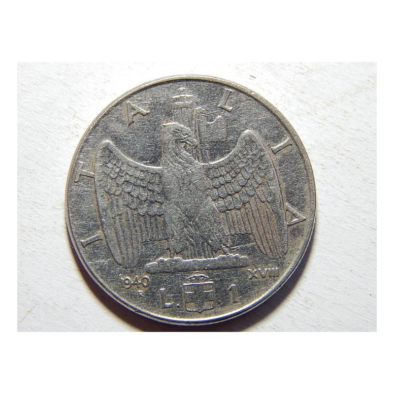 Italie 1 Lira 1940 R (nemagnetická) XF č25177 Italie 1 Lira 1940 R (nemagnetická) XF č25177