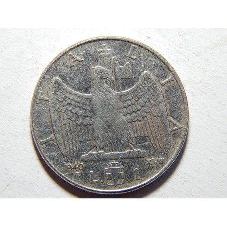 Italie 1 Lira 1940 R (nemagnetická) XF č25177