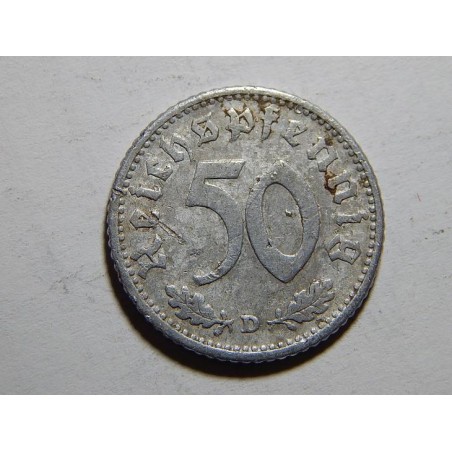 Německo 3. Říše 50 Reichspfennig 1940 D F-VF č21319