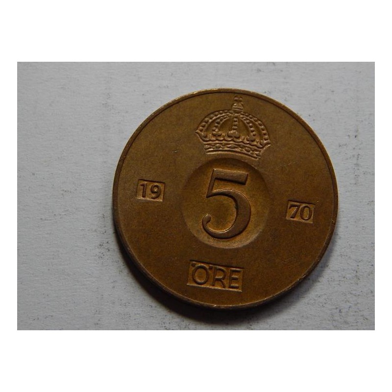 Švédsko 5 Öre 1970 U XF č21911 Švédsko 5 Öre 1970 U XF č21911