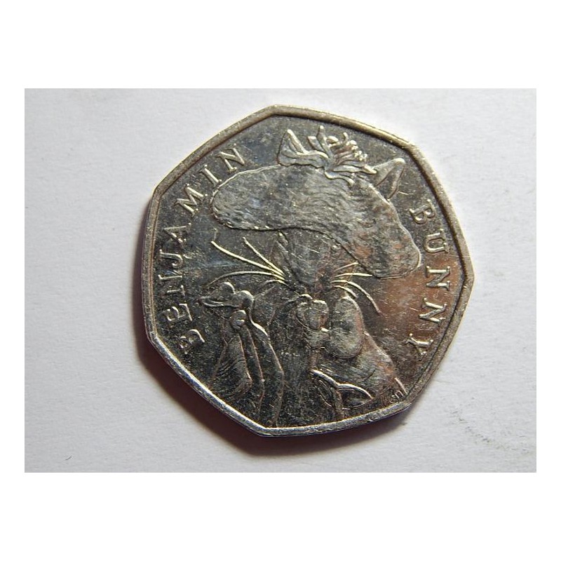 Anglie 50 Pence 2017 Benjamin Bunny UNC č27820 Anglie 50 Pence 2017 Benjamin Bunny UNC č27820