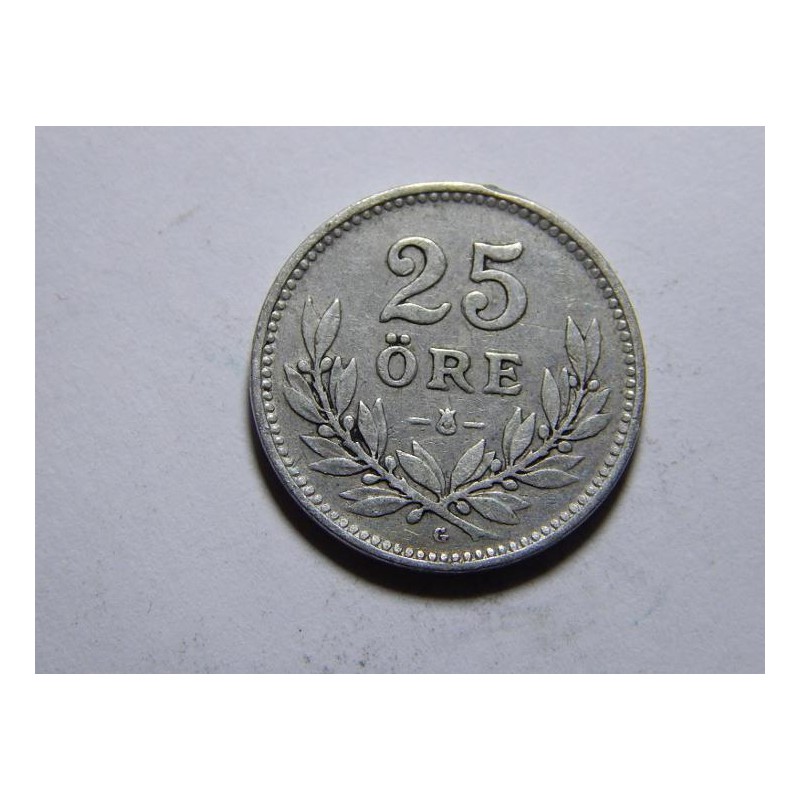 Švédsko 25 Öre 1930G XF č20891 Švédsko 25 Öre 1930G XF č20891