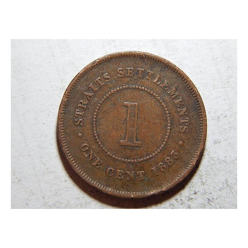Straits Settlements 1 Cent 1883 F č37995 Straits Settlements 1 Cent 1883 F č37995