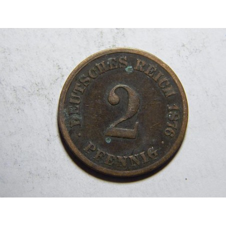 Německo Císařství 2 Pfennig 1876C VF č29242