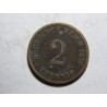 Německo Císařství 2 Pfennig 1876C VF č29242