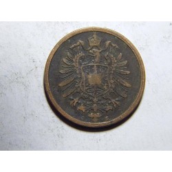 Německo Císařství 2 Pfennig 1876C VF č29242
