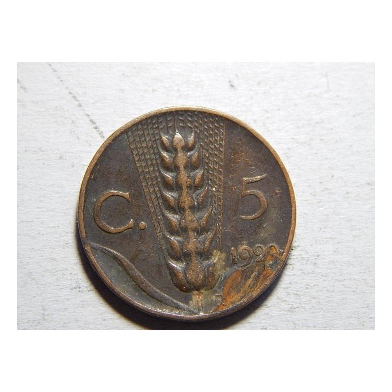 Itálie 5 Centesimi 1929 R VF č24344