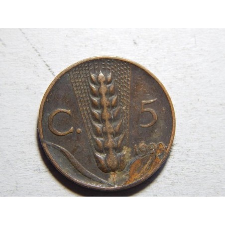 Itálie 5 Centesimi 1929 R VF č24344