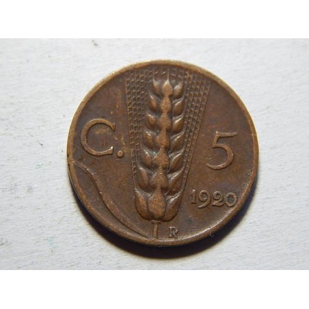 Itálie 5 Centesimi 1920 R XF č24299