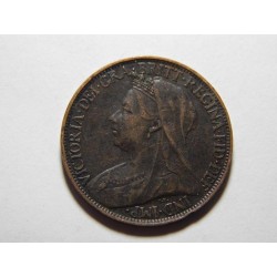 Anglie 1 Farthing 1900 Victoria XF č28562