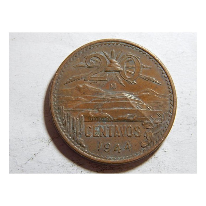 Mexiko 20 Centavos 1944 XF-UNC č28841 Mexiko 20 Centavos 1944 XF-UNC č28841